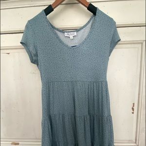 Dusty blue floral dress